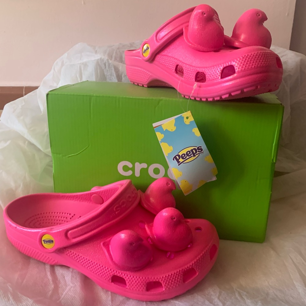 New Pink Peeps Crocs